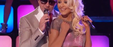 Christina Aguilera en Pitbull live bij finale The Voice