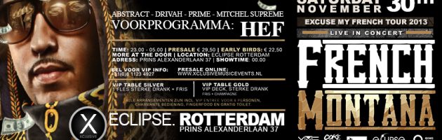 French Montana voor tour naar Rotterdam