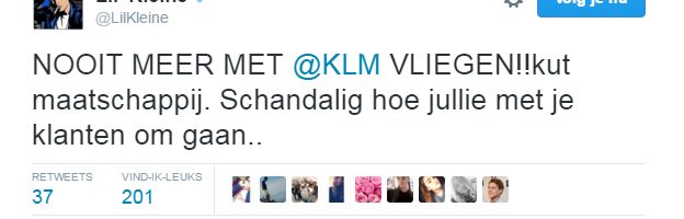 KLM vertrekt zonder Lil Kleine en dan wordt hij boos…