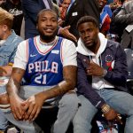 Meek Mill’s eerste dag vrij: Philadelphia basketbalgame