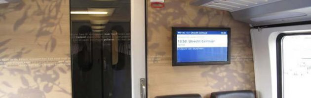 NS schotelt reclame voor in trein