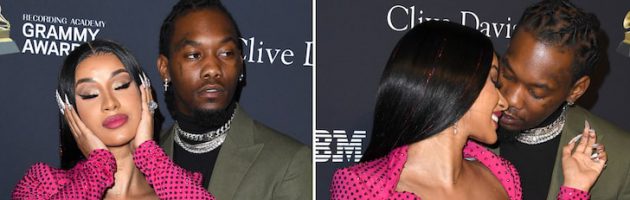 Cardi B doet sexy bij pre-Grammy party