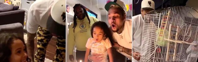 Chris Brown verrast dochter voor zesde verjaardag