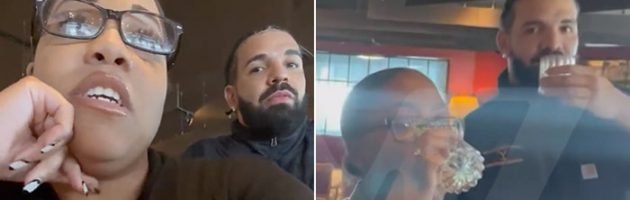 Drake drinkt shots met fans in Detroit